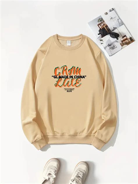 Bold Graphic Design Crew Neck Sweatshirt