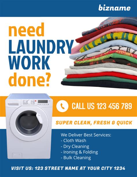 Bold and Eye-Catching Laundry Flyer Template