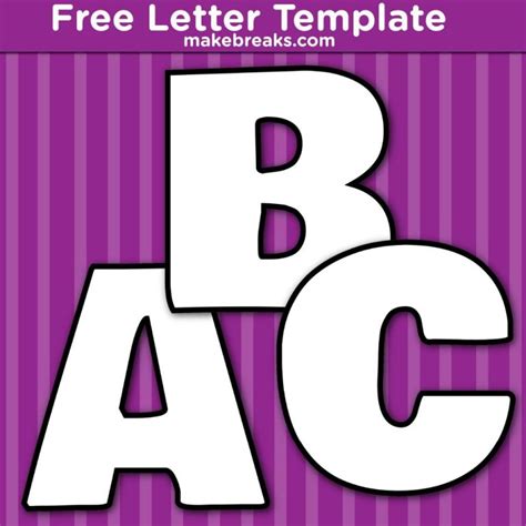 Bold Letters Printable Templates