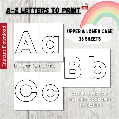 Bold Letters Printable Worksheets