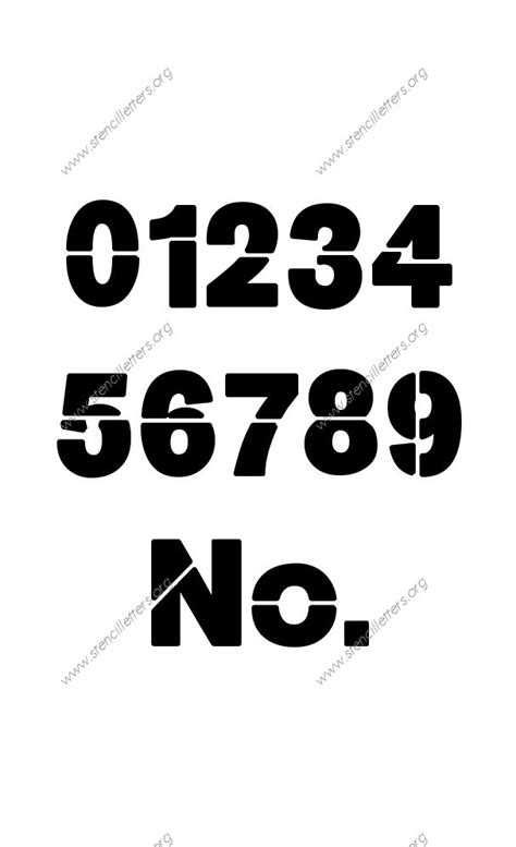 Bold Number Stencil