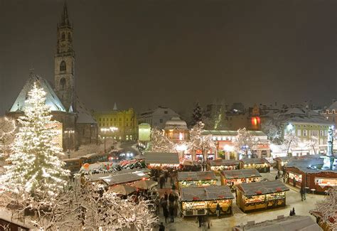 Bolzano Christmas Market Snow-Covered Streets