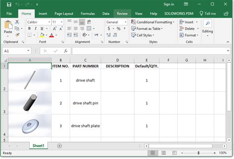 Bill of Materials with Macros Example