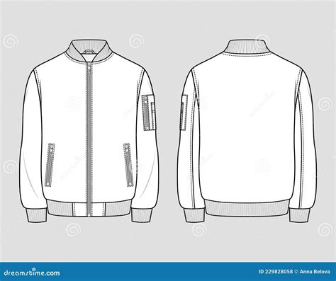 Bomber Jacket Template Example 6