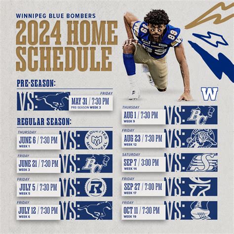 Bombers Schedule 1