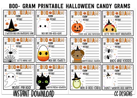 Boo Grams Templates