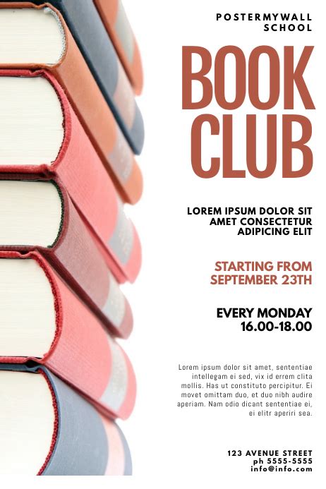 Book Club Flyer Template 10