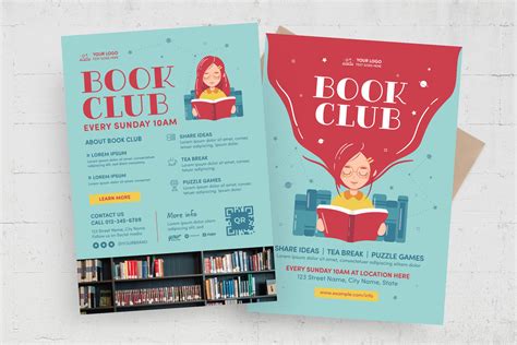 Book Club Flyer Template 7