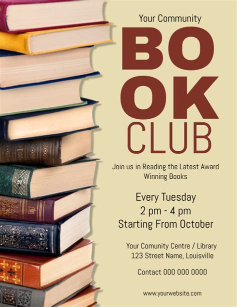 Book Club Flyer Template 8