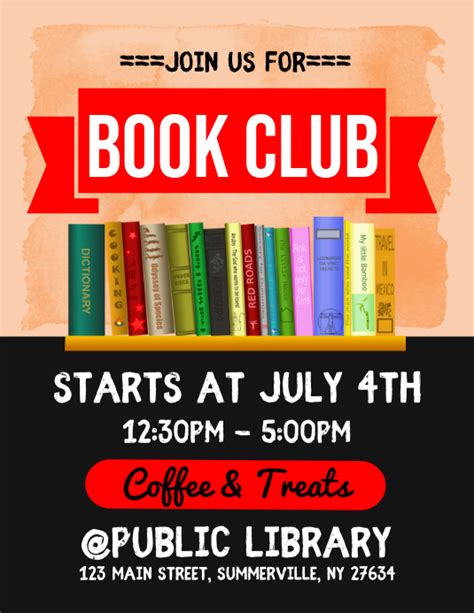 Book Club Flyer Templates