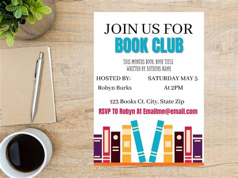 Book Club Invitation Templates