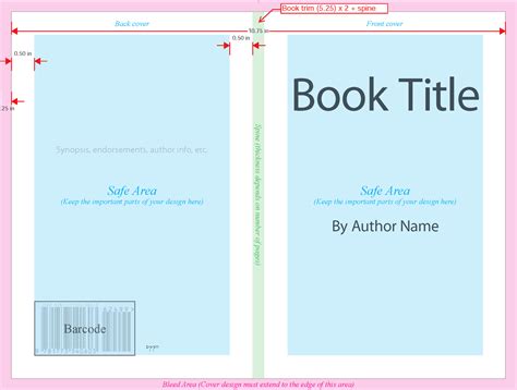 Book Cover Template Settings