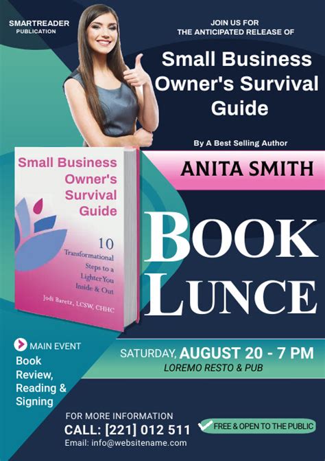 Book launch flyer template 1