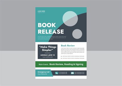 Book launch flyer template 2