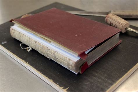 Book restoration in progress