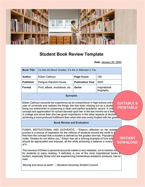 Book Review Template Google Docs