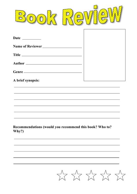 Book Review Template PDF