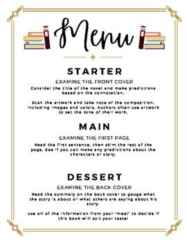 Author-Based Book Tasting Menu Image 2