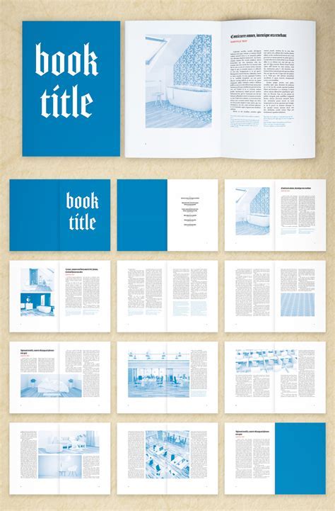 A book template is a pre-designed layout for a book