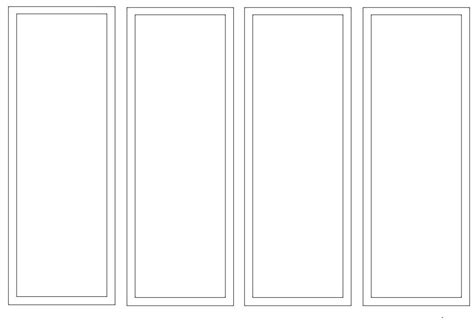 Double-sided bookmark template with a geometric design