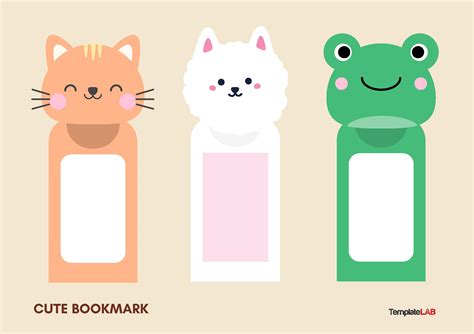 Double-sided bookmark template with a watercolor design