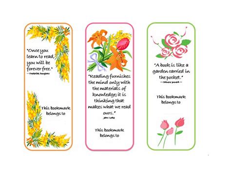 Bookmark Template Design