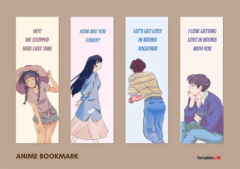 Bookmark templates for anime fans