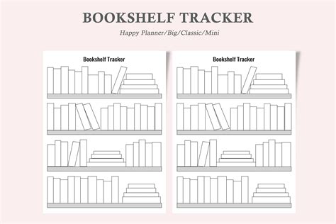 Bookshelf tracker printable