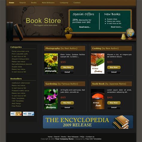 Bookshop Bootstrap Template