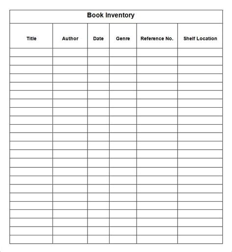 Bookstore Inventory Template