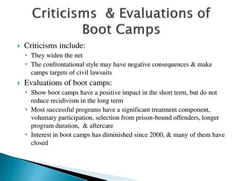 Criticisms of boot camps for troubled boys