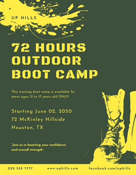 Boot Camp Flyer Template Design 6