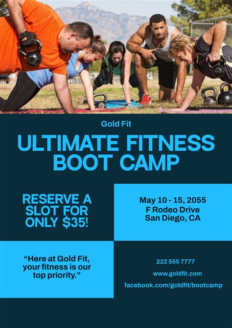 Free Boot Camp Flyer Template Design