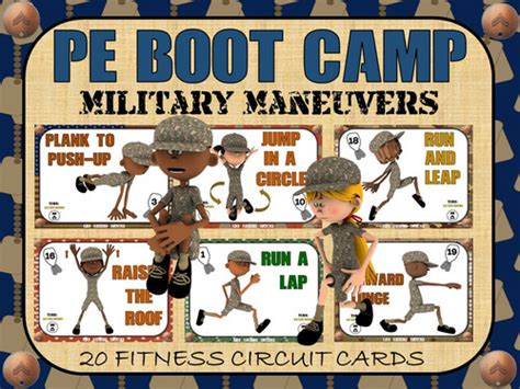 Boot Camp Stress Cards Activities for Adults