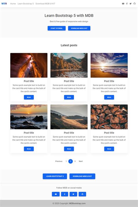 Bootstrap 5 Blog Template 1