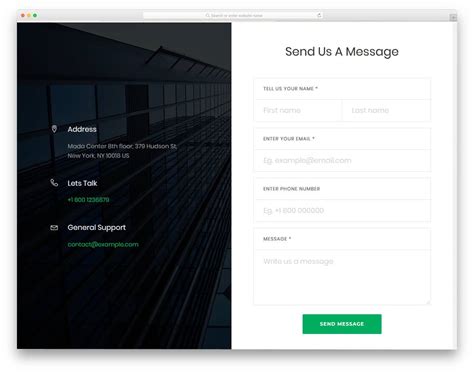 Designing a Bootstrap Contact Form Template