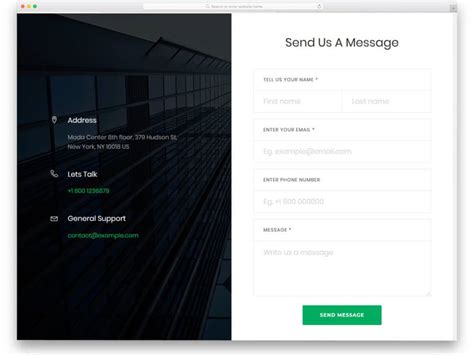 Example 3 of Bootstrap Contact Form Template