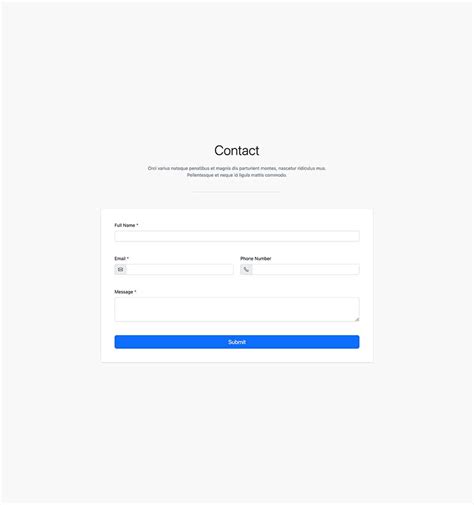 Example 5 of Bootstrap Contact Form Template