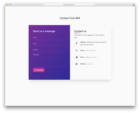 Example 6 of Bootstrap Contact Form Template