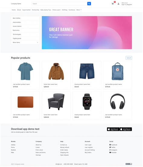 Bootstrap Ecommerce Template