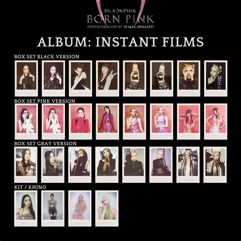 Born Pink Photocard Template Design