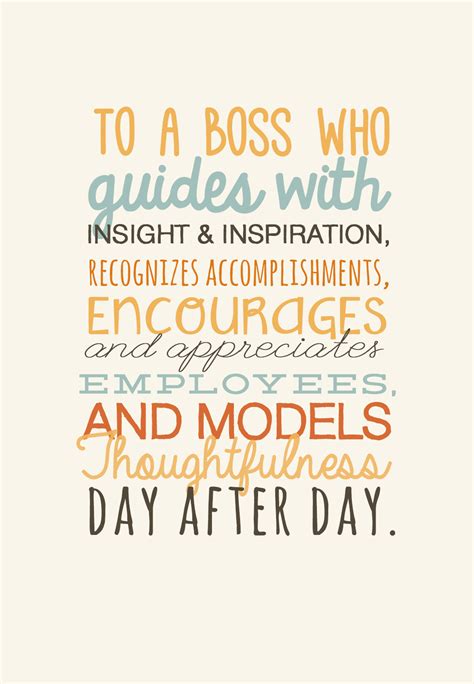 Image of a Boss's Day card quote