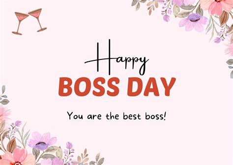 Boss's Day Card Template Canva