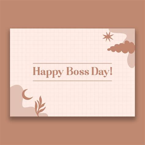 Boss's Day Card Template Excel