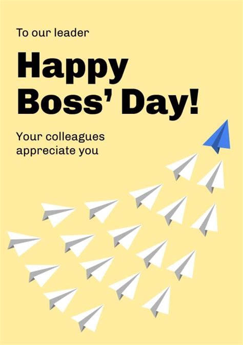 Image of a Boss's Day card template