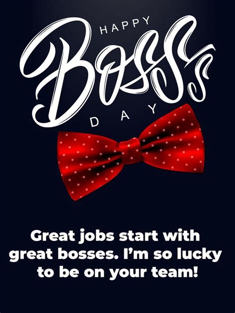 Image of a person holding a Boss's Day card