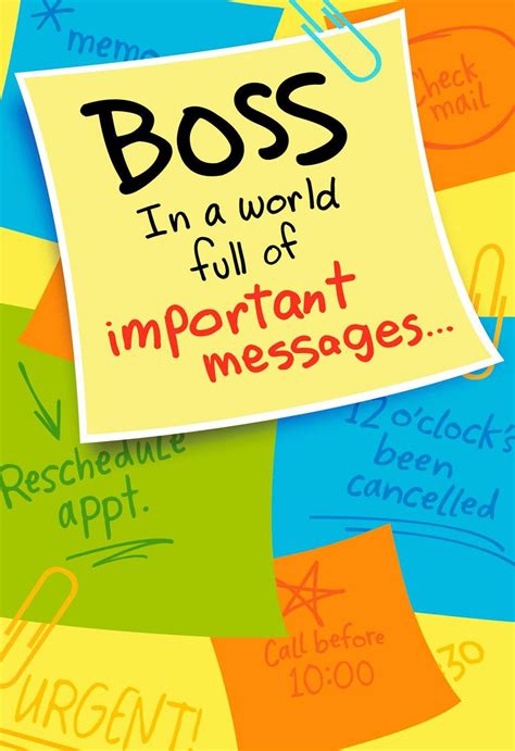 Boss's Day Cards Printable Templates