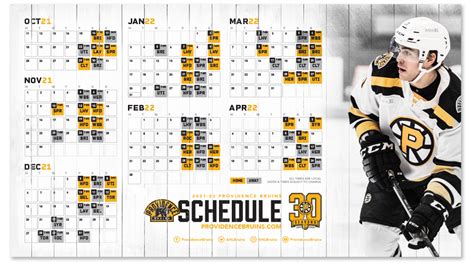 Boston Bruins Schedule Printable 4