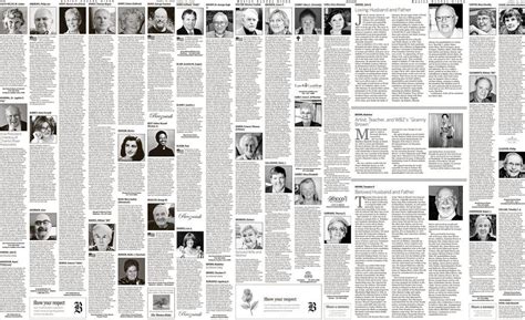 Boston Globe Obituary Guidelines