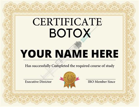 Botox Gift Certificate Template 1